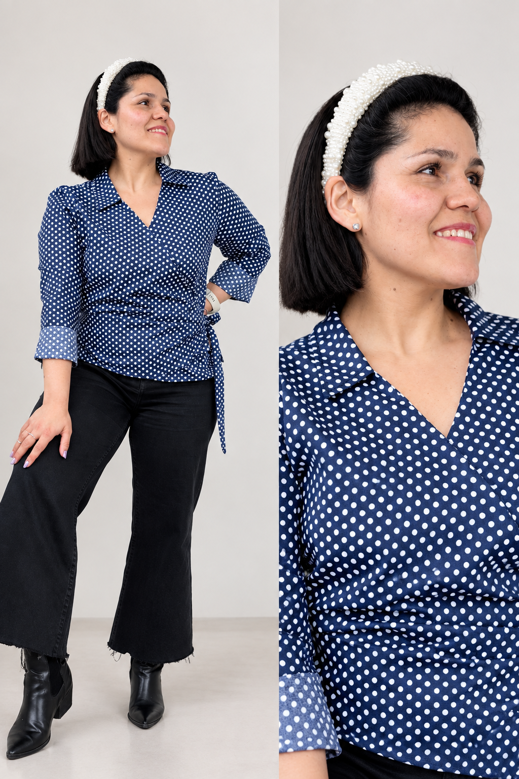 Workshop · Blusa Alba cruzada con drapeado