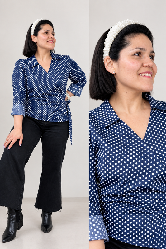 Workshop · Blusa Alba cruzada con drapeado
