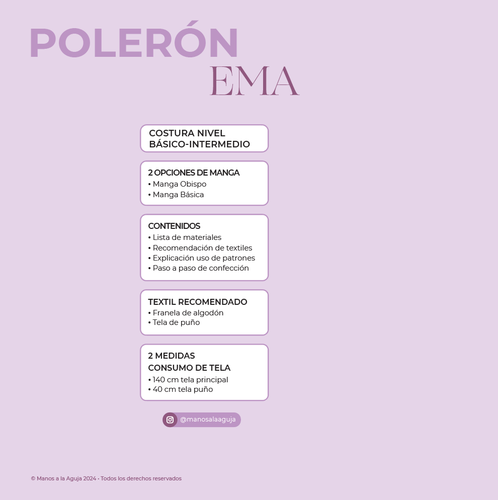 Proyecto Poleron EMA + Molde de regalo